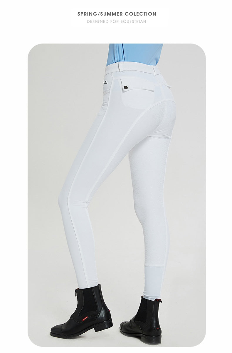 Equestrian Equipment Breeches Spring and Summer Thin Full Silicone Non-Slip Wear-Resistant Riding Pants Women's Clothing - SURPHY