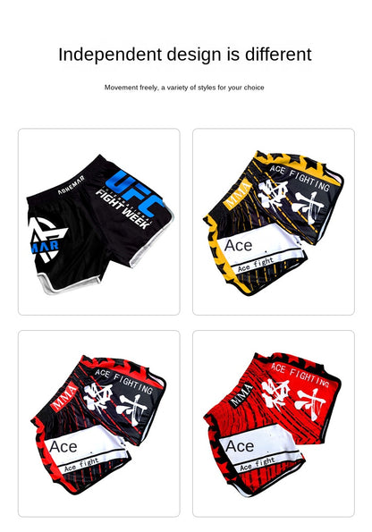 Combat Fighting Professional Sanda Shorts Male MMA Children Muay Thai Shorts Children Boxing Match Fighting Training Wear