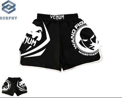 Venom Training Suit UFC Set Men's Boxing Compression Quick-Dry Clothing Muay Thai Fighting Short Sleeve Shorts Gym Combat