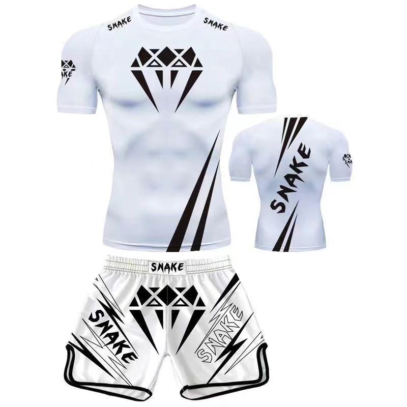 Free Boxing Clothes Two-Piece Suit Customized Muay Thai Shorts Children's Sanda Fighting UFC Training Wear MMA Boxing Shorts