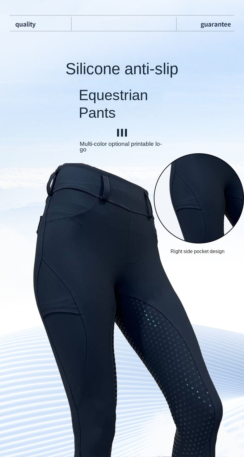 Full-Seat Silicone Women's Spring, Summer and Autumn Anti-Pilling Non-Slip Outdoor Jodhpurs Tight Equestrian Pants SURPHY