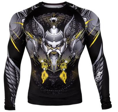 Boxing Shirt Muay Thai Tight Long Sleeve Fitness Training Combat Running Fighting T-Shirt Martial Arts Sportswear Venom Top