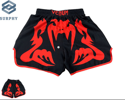 Venom Training Suit UFC Set Men's Boxing Compression Quick-Dry Clothing Muay Thai Fighting Short Sleeve Shorts Gym Combat