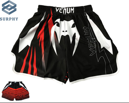 Venom Training Suit UFC Set Men's Boxing Compression Quick-Dry Clothing Muay Thai Fighting Short Sleeve Shorts Gym Combat