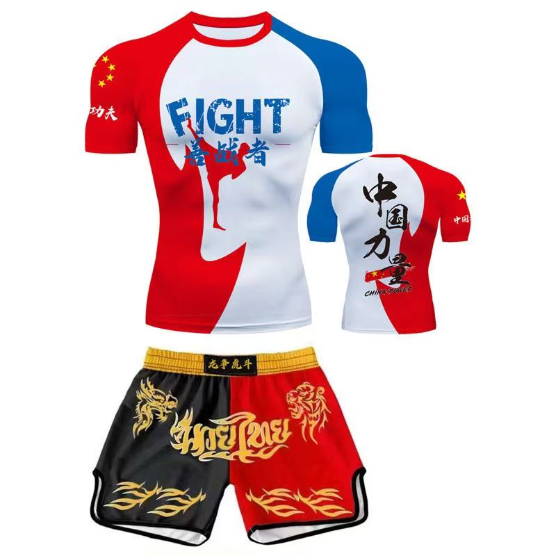 Custom Sanda Suit Boxing Fighting Suit Combat Set Clothes Muay Thai Shorts Men Women Children Martial Arts Training Clothing