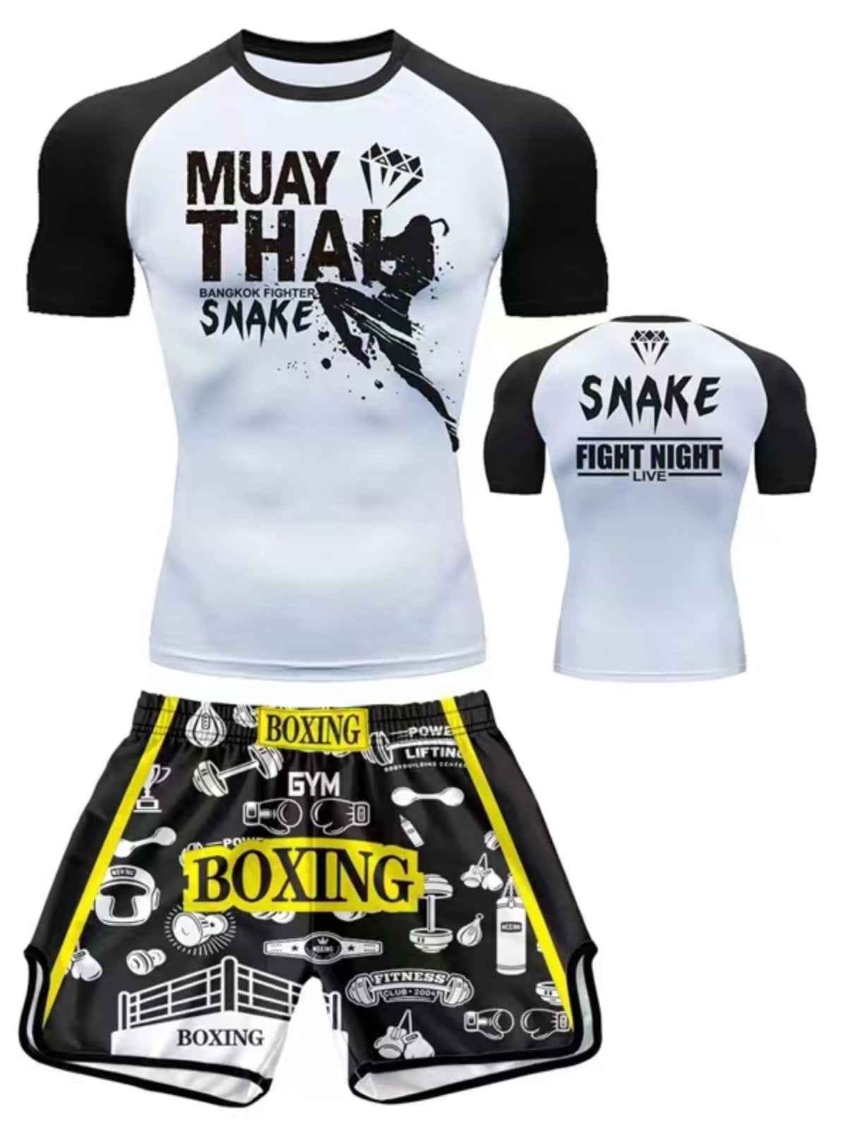 Quick-Dry High-Elastic Boxing Training Suit Muay Thai Mixed Martial Arts Fighting Suit