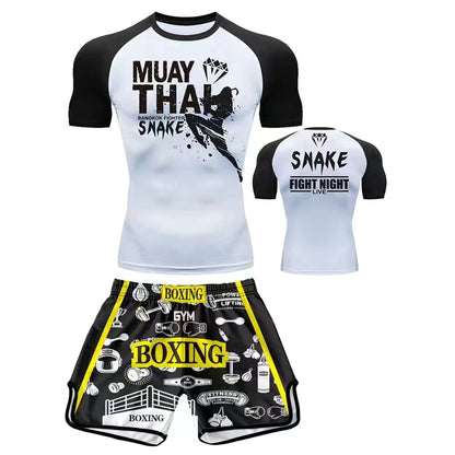 Quick-Dry High-Elastic Boxing Training Suit Muay Thai Mixed Martial Arts Fighting Suit