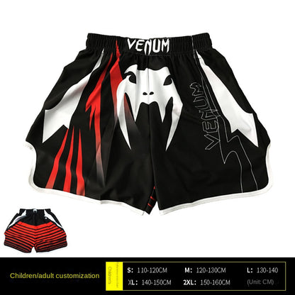 Venom Training Suit UFC Set Men's Boxing Compression Quick-Dry Clothing Muay Thai Fighting Short Sleeve Shorts Gym Combat