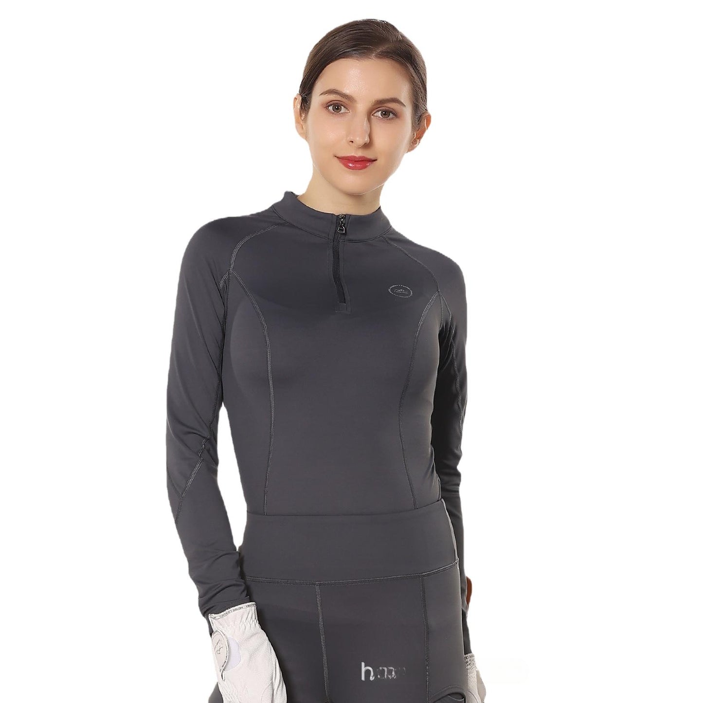 Women's Long-Sleeved T-shirt Spring and Summer Riding High Elastic Nude Feel Comfortable Slimming Knight Clothes http://detail.1688.com/offer/677264973259.html