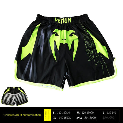 Venom Training Suit UFC Set Men's Boxing Compression Quick-Dry Clothing Muay Thai Fighting Short Sleeve Shorts Gym Combat