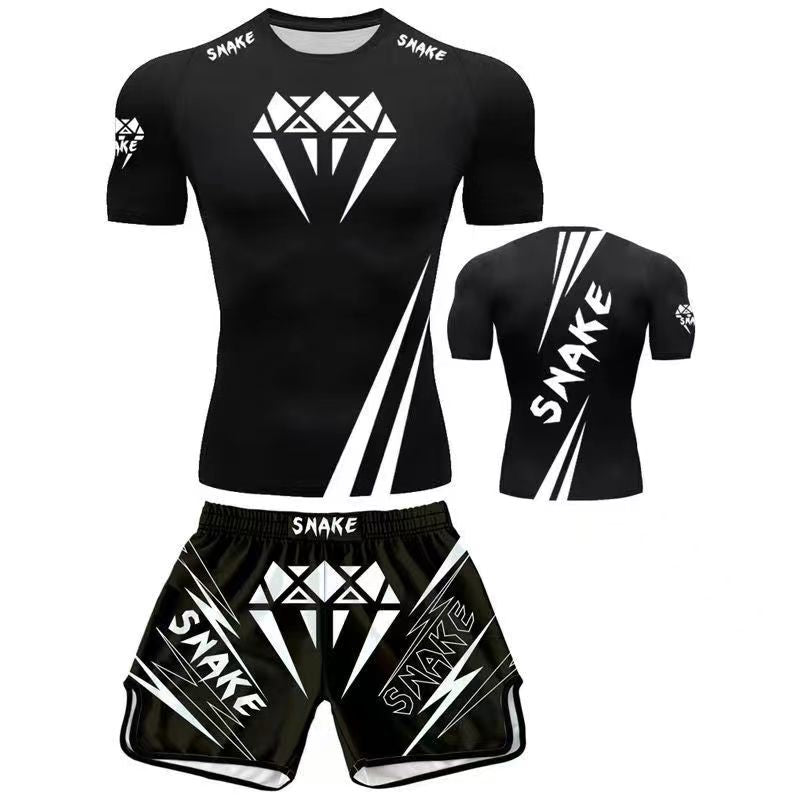 Free Boxing Clothes Two-Piece Suit Customized Muay Thai Shorts Children's Sanda Fighting UFC Training Wear MMA Boxing Shorts