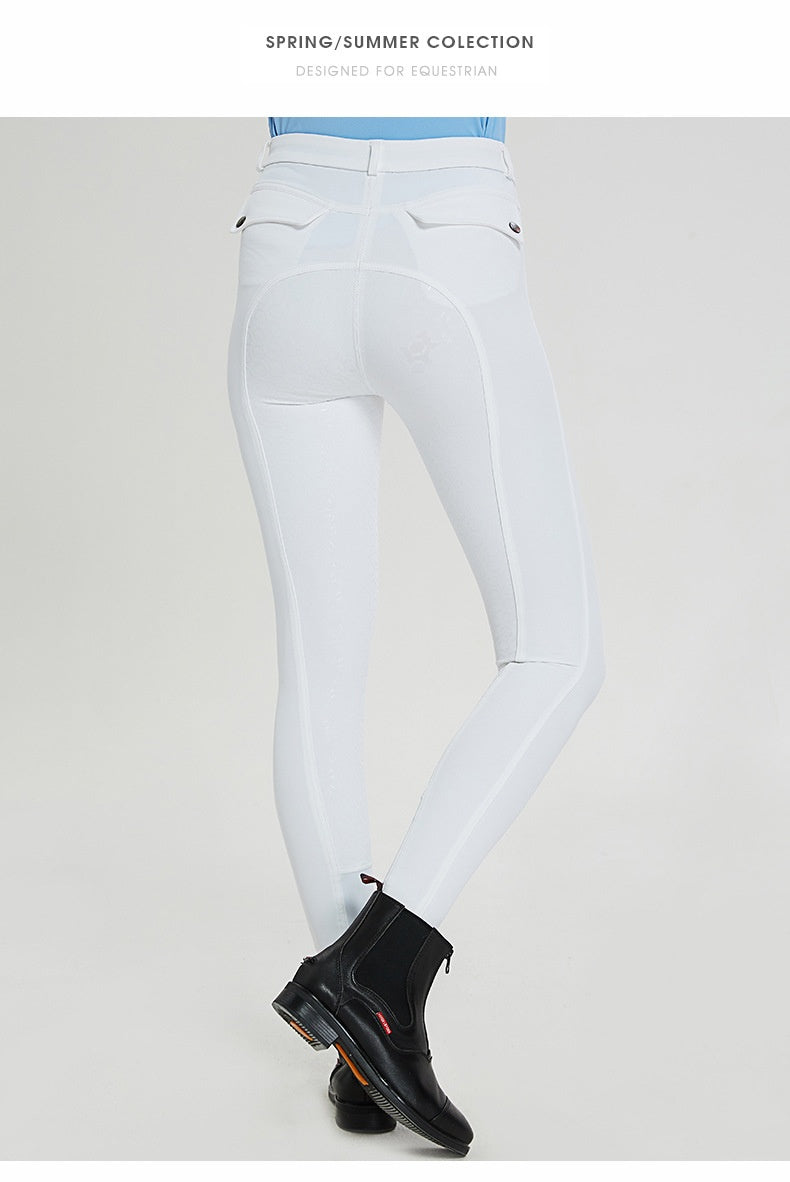 Equestrian Equipment Breeches Spring and Summer Thin Full Silicone Non-Slip Wear-Resistant Riding Pants Women's Clothing - SURPHY