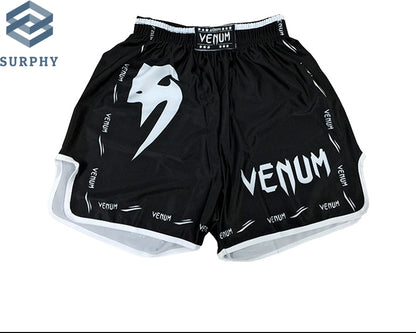 Venom Training Suit UFC Set Men's Boxing Compression Quick-Dry Clothing Muay Thai Fighting Short Sleeve Shorts Gym Combat