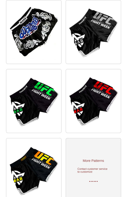 Combat Fighting Professional Sanda Shorts Male MMA Children Muay Thai Shorts Children Boxing Match Fighting Training Wear