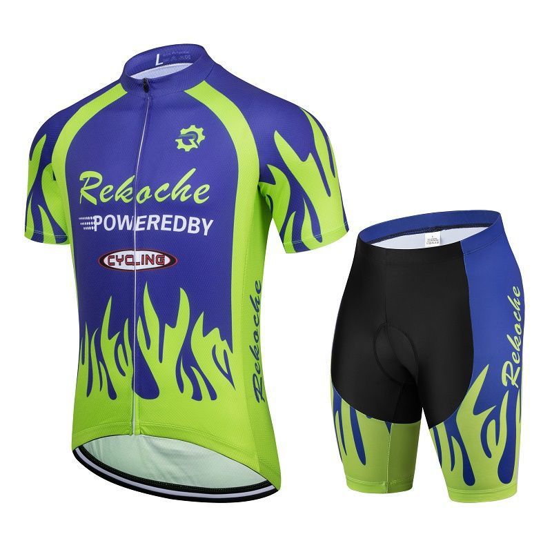 Summer cycling suit short-sleeved suit men's and women's mountain road bike shirt breathable quick-drying car underwear sunscreen slim - SURPHY