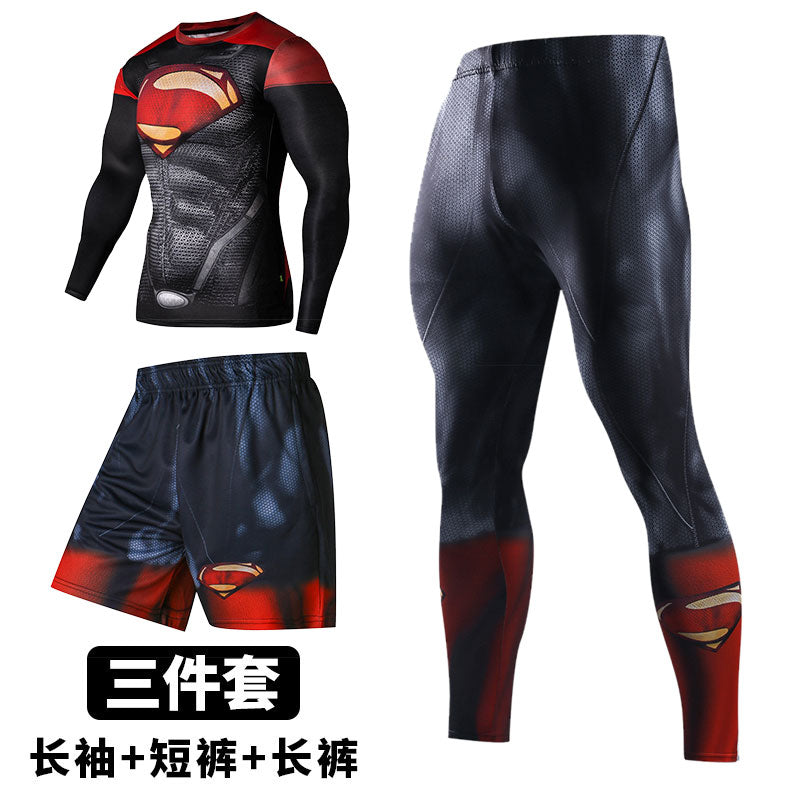 Gym Wear Men's Sportswear Suit Quick Dry Suit Athletic Tights Two or Three Piece Set - SURPHY