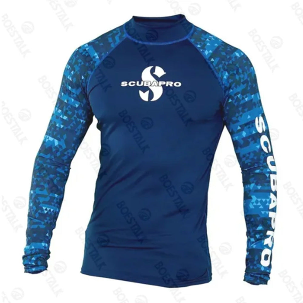 In stock men's swimming long sleeve swimsuits, UV protection, outdoor sports, beach diving, surfwear, sun protective clothing SURPHY