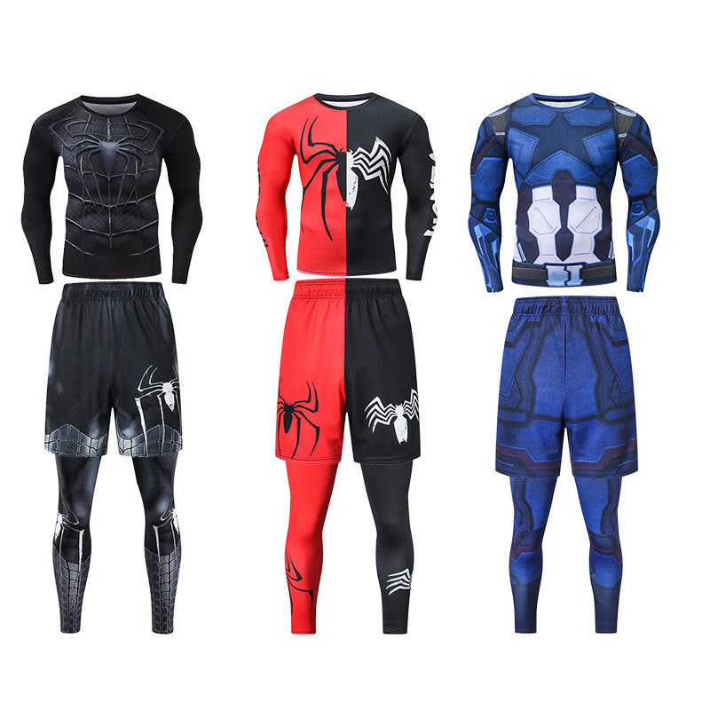 Gym Wear Men's Sportswear Suit Quick Dry Suit Athletic Tights Two or Three Piece Set - SURPHY