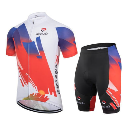 Summer cycling suit short-sleeved suit men's and women's mountain road bike shirt breathable quick-drying car underwear sunscreen slim - SURPHY