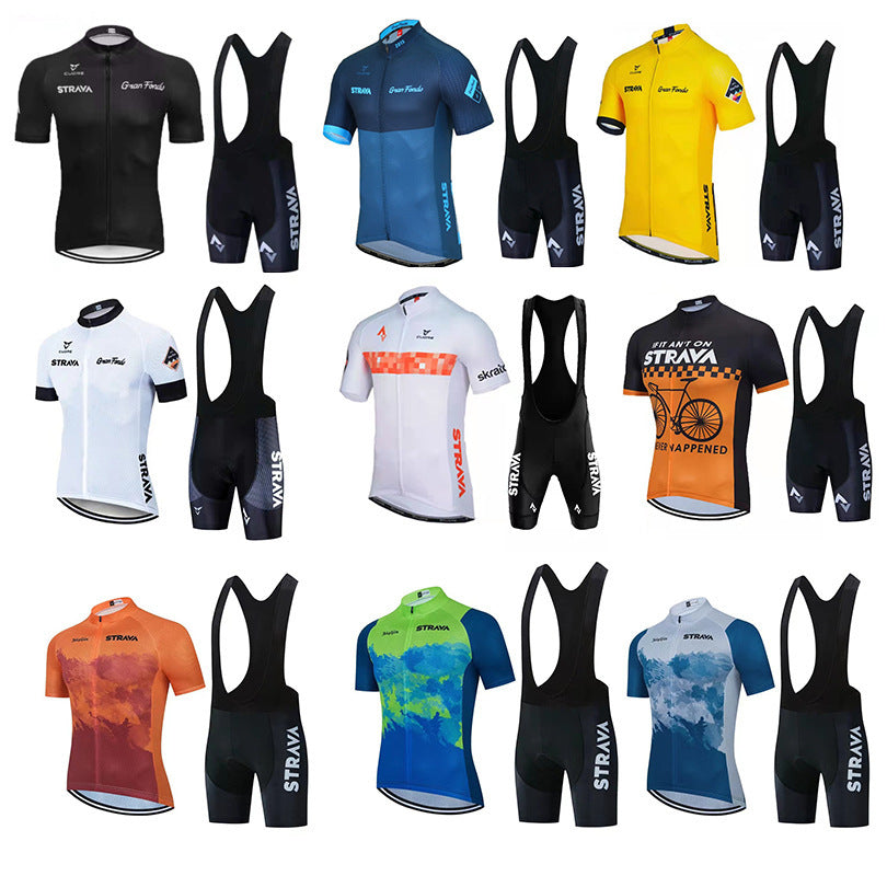 STRAVA New Hot Selling Summer Cycling Wear Short Sleeve Set Men's And Women's Bikes, Road Bikes, Mountain Bike Sportswear SURPHY