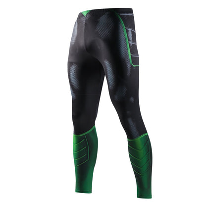 Fight suits, fighting pants, sports leggings, men's track and field, running, basketball, gym pants, high stretch and quick dry training pants - SURPHY