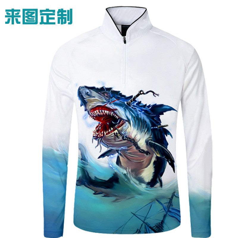 New summer fishing clothes, men's and women's sunscreens, men's and women's ice silk sunscreens, spring and autumn ultra-thin fishing gear SURPHY