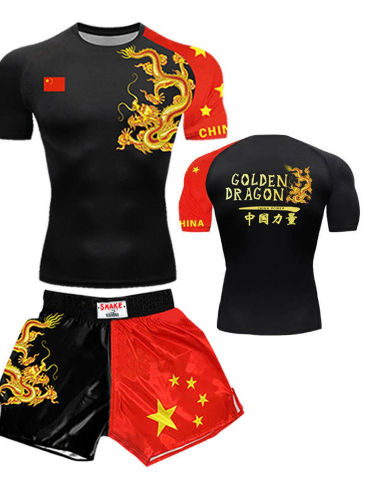 Boxing training clothes Muay Thai shorts men/women/children UFC Sanda fighting MMA children's short-sleeved T-shirt suit customization