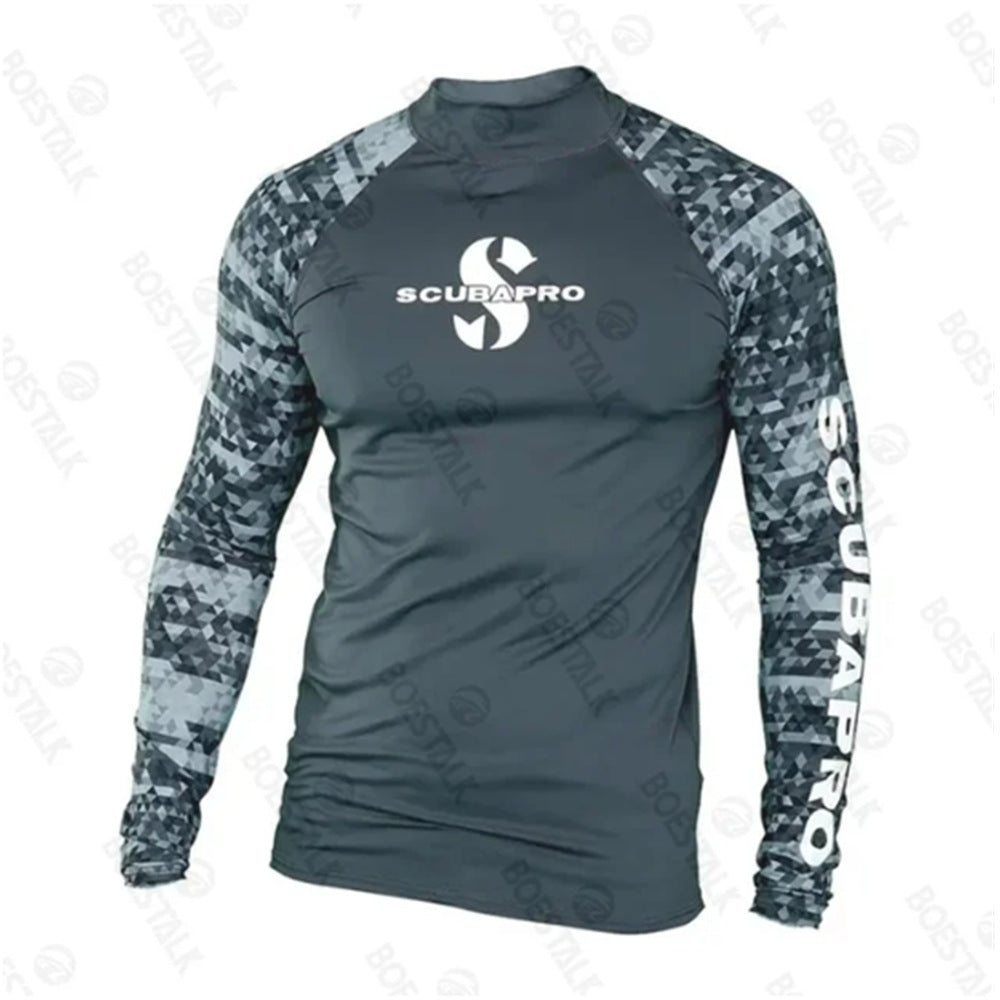 In stock men's swimming long sleeve swimsuits, UV protection, outdoor sports, beach diving, surfwear, sun protective clothing SURPHY