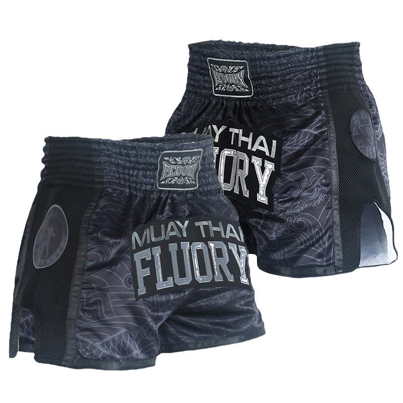 Fitness sweatpants Muay Thai shorts professional boxing sanda suit training competition fighting combat shorts men and women - SURPHY