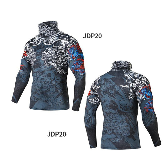 Outdoor mask, cycling, tight yoga gym suit, long sleeve night running scarf, sun and dust protection, high elastic quick-drying top - SURPHY