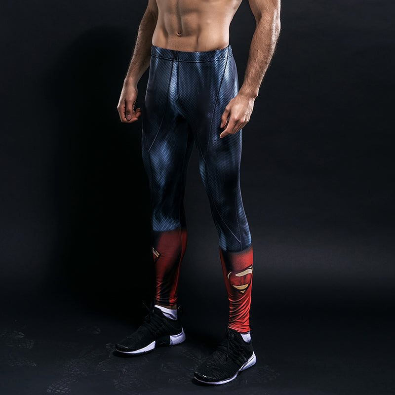 Fight suits, fighting pants, sports leggings, men's track and field, running, basketball, gym pants, high stretch and quick dry training pants - SURPHY