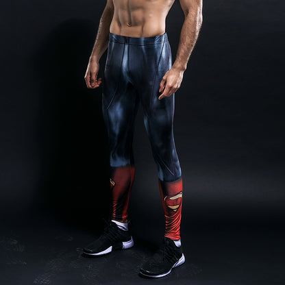 Fight suits, fighting pants, sports leggings, men's track and field, running, basketball, gym pants, high stretch and quick dry training pants - SURPHY