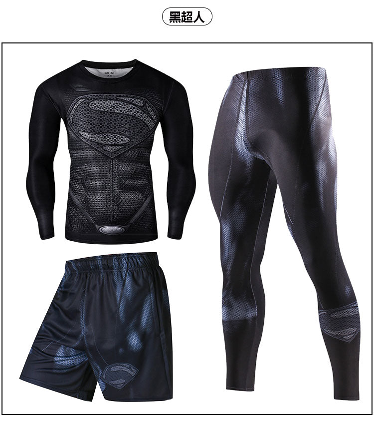 Gym Wear Men's Sportswear Suit Quick Dry Suit Athletic Tights Two or Three Piece Set - SURPHY