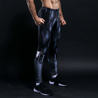 Fight suits, fighting pants, sports leggings, men's track and field, running, basketball, gym pants, high stretch and quick dry training pants - SURPHY