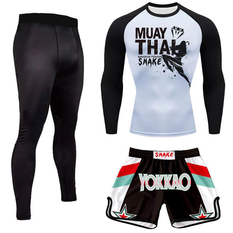 Full body custom boxing training suits, duye Muay Thai fighting suits, men's and women's three-piece sanda fighting suits, children's show SURPHY