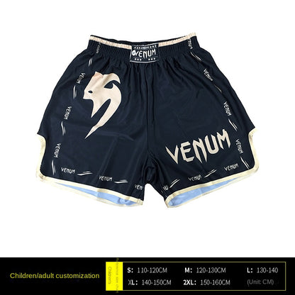 Venom Training Suit UFC Set Men's Boxing Compression Quick-Dry Clothing Muay Thai Fighting Short Sleeve Shorts Gym Combat