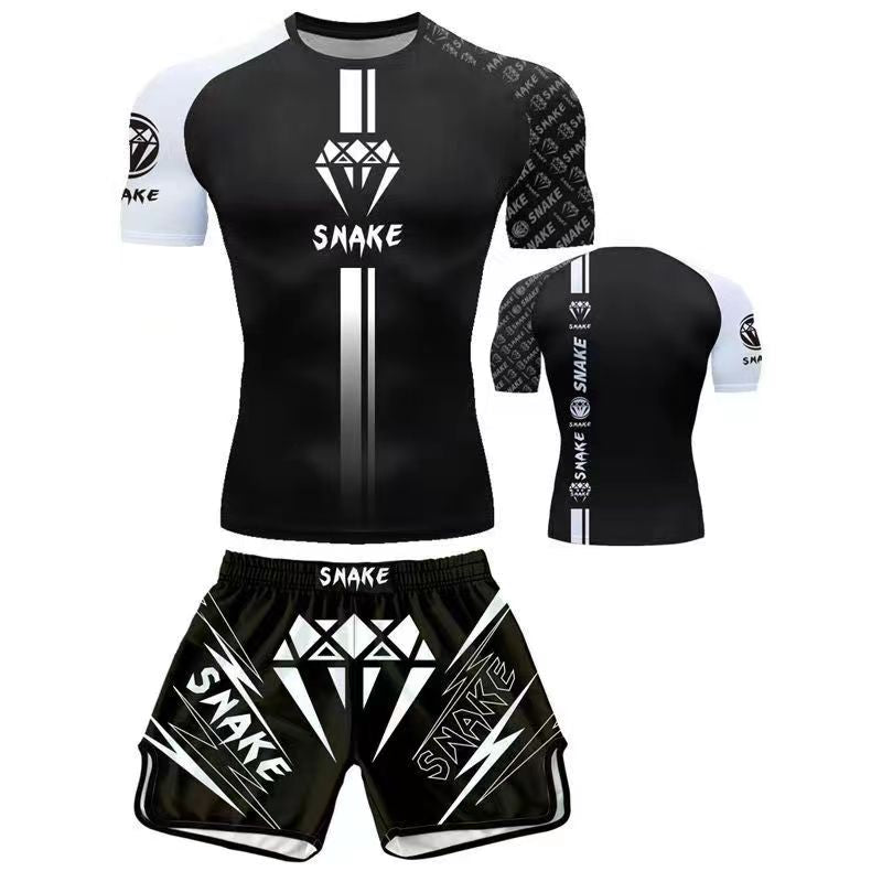 Free Boxing Clothes Two-Piece Suit Customized Muay Thai Shorts Children's Sanda Fighting UFC Training Wear MMA Boxing Shorts