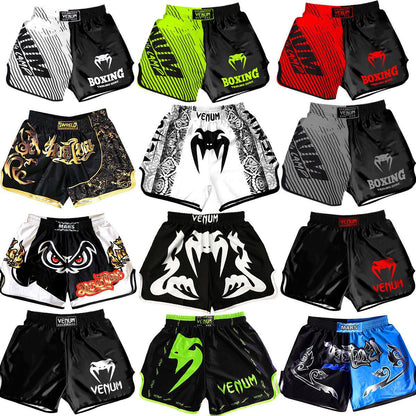 Venom Training Suit UFC Set Men's Boxing Compression Quick-Dry Clothing Muay Thai Fighting Short Sleeve Shorts Gym Combat