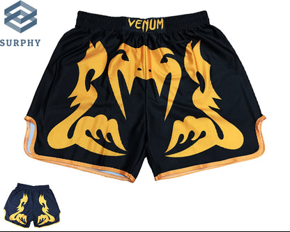 Venom Training Suit UFC Set Men's Boxing Compression Quick-Dry Clothing Muay Thai Fighting Short Sleeve Shorts Gym Combat