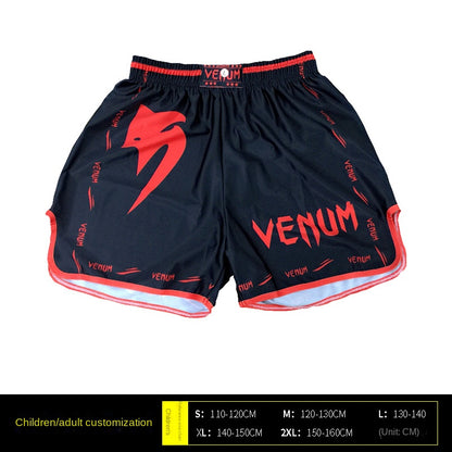 Venom Training Suit UFC Set Men's Boxing Compression Quick-Dry Clothing Muay Thai Fighting Short Sleeve Shorts Gym Combat