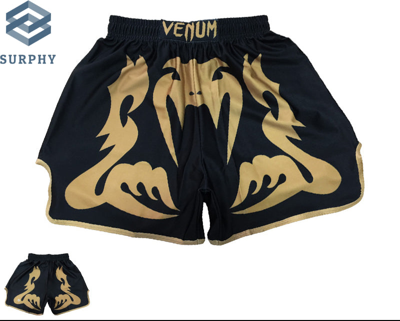 Venom Training Suit UFC Set Men's Boxing Compression Quick-Dry Clothing Muay Thai Fighting Short Sleeve Shorts Gym Combat