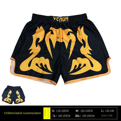 Venom Training Suit UFC Set Men's Boxing Compression Quick-Dry Clothing Muay Thai Fighting Short Sleeve Shorts Gym Combat