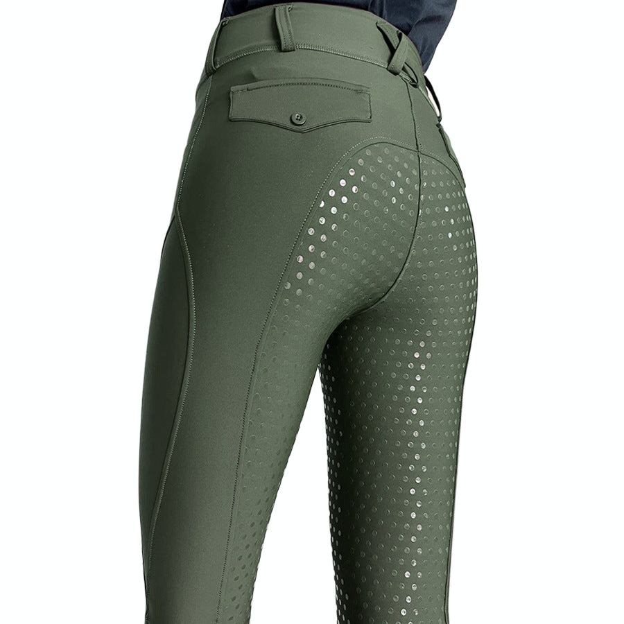 Full-Seat Silicone Women's Spring, Summer and Autumn Anti-Pilling Non-Slip Outdoor Jodhpurs Tight Equestrian Pants SURPHY