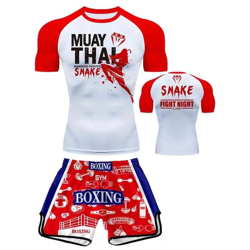 Quick-Dry High-Elastic Boxing Training Suit Muay Thai Mixed Martial Arts Fighting Suit