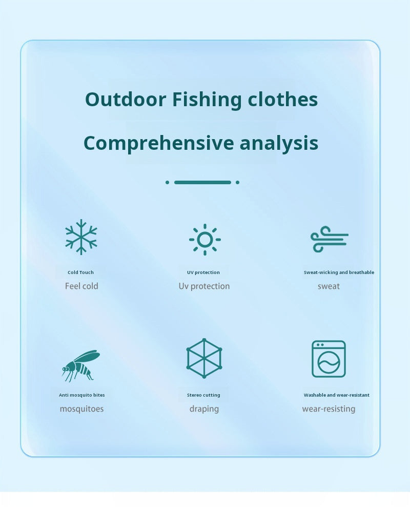 New summer fishing clothes, men's and women's sunscreens, men's and women's ice silk sunscreens, spring and autumn ultra-thin fishing gear SURPHY