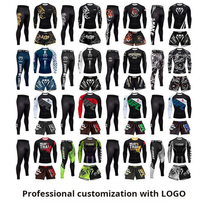 Full body custom boxing training suits, duye Muay Thai fighting suits, men's and women's three-piece sanda fighting suits, children's show SURPHY