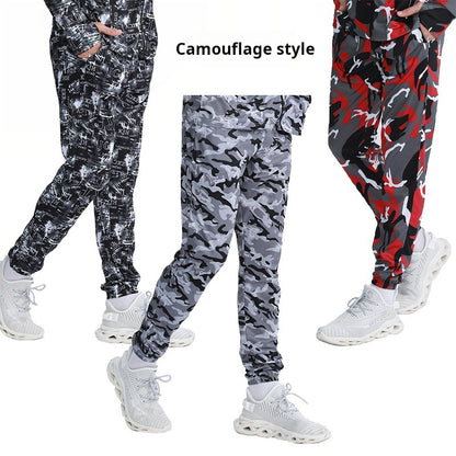 Manufacturers catch fish new ice silk fishing pants men's camouflage sunscreen pants shrink leg breathable stretch pants - SURPHY