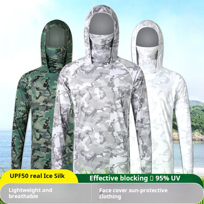 Outdoor sun-protective clothing, summer breathable sunshade sun-protective clothing, UV protection, camouflage, light fishing clothing, lure fishing clothing SURPHY